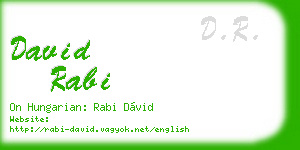 david rabi business card
